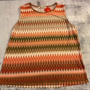 WOMEN’S Sleeveless Tribal Top Blouse NWT Medium